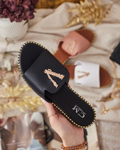 Royalfashion Женские шлепанцы из эко-кожи Cemenna