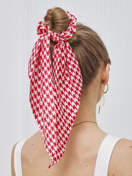 Royalfashion Резинка для волосся з картатою стрічкою Kratella