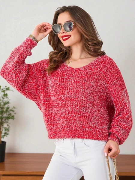 Royalfashion Жіночий светр з блискучою ниткою