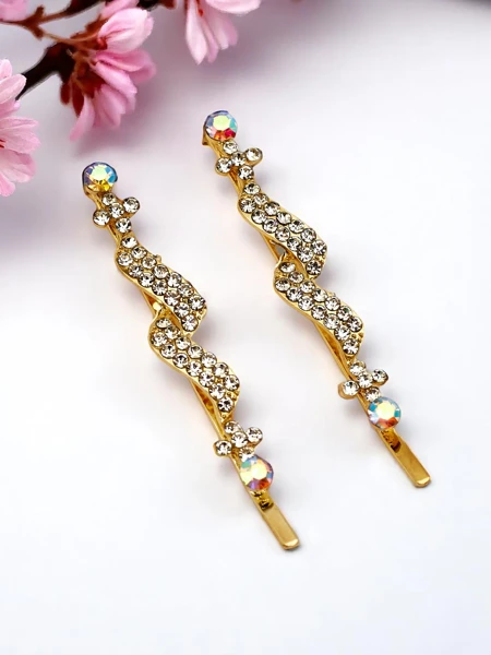 Заколки для волос Royalfashion с стразами Crystal Glow