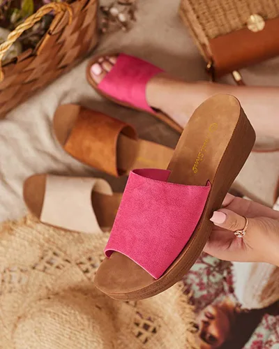 Royalfashion Женские шлепанцы Saffil на низком каблуке