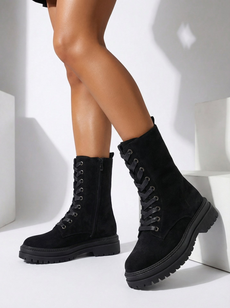 Женские ботинки из эко-замши Molistea в стиле рабочих