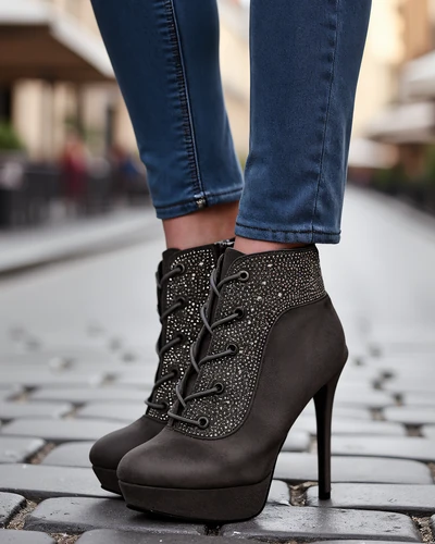 Женские ботильоны Royalfashion с стразами Efelolo