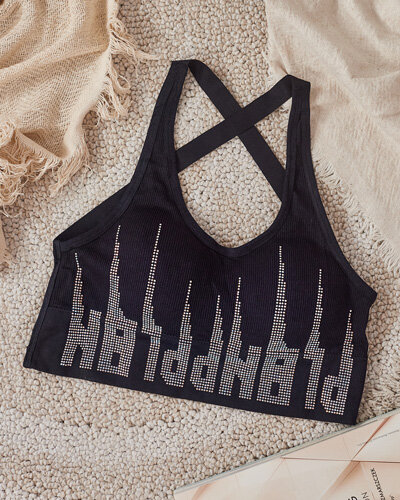 Royalfashion Женский спортивный бюстгальтер с цирконами