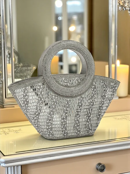 Маленькая женская сумочка с цирконами Sparkle Queen