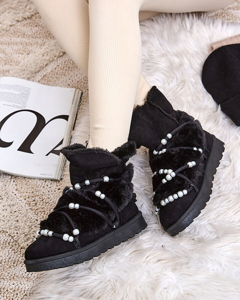 Royalfashion Женские сапоги-снегоступы с жемчугом Cuvilav