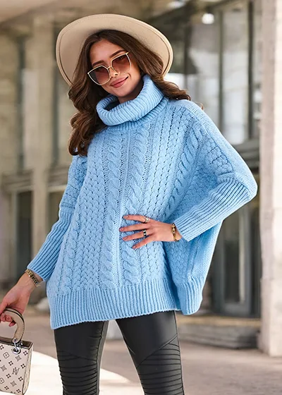 Женский свитер с водолазкой Royalfashion