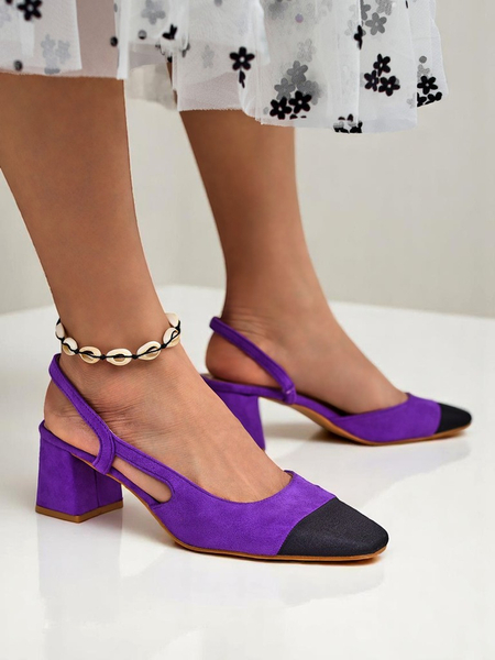 Royalfashion Жіночі туфлі-човники на низькому каблуці з декоративним носком Eleganzo