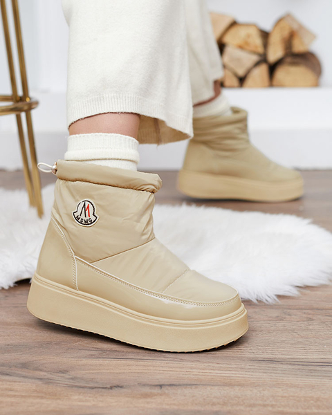 Royalfashion Женские сапоги-слипы светло-коричневого цвета Ademra