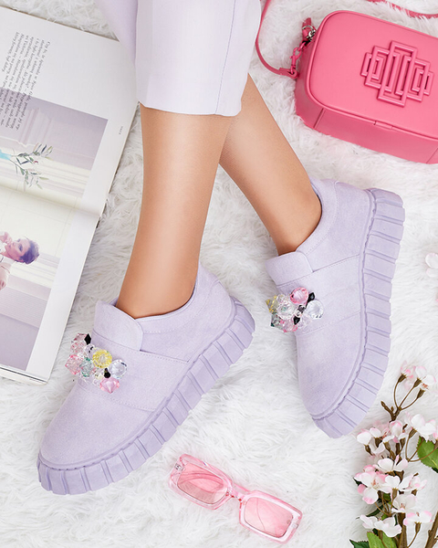 Royalfashion Спортивні напівчеревики з кольоровим камінням Resinello