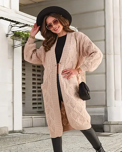 Royalfashion Вязаная женская пончо-свитер