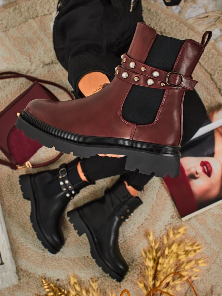 Женские высокие ботинки из экокожи Pearl Mist