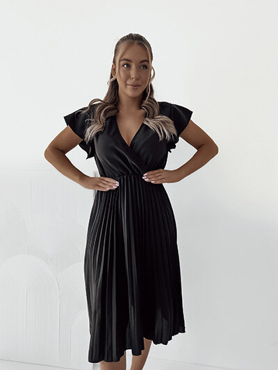 Royalfashion Женское плиссированное платье-миди