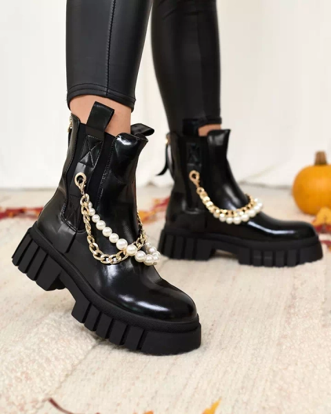 Royalfashion Черные женские сапоги Zifosca