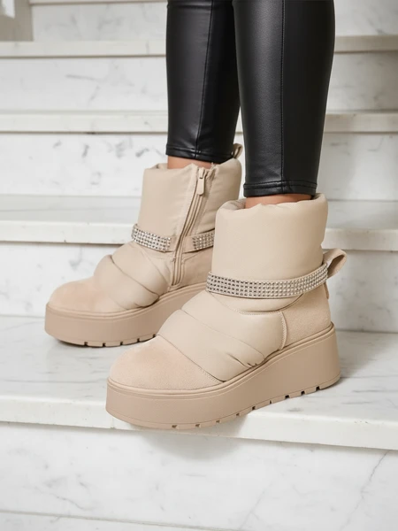 Royalfashion Женские Сапоги Снегоступы на Танкетке Renosi