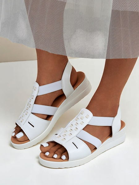 Royalfashion Женские босоножки на низкой танкетке Sora