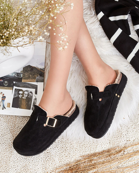 Royalfashion Жіночі капці з овчиною та пряжкою Kajis