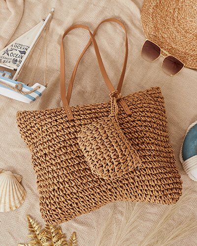 Royalfashion Велика жіноча солом'яна сумка