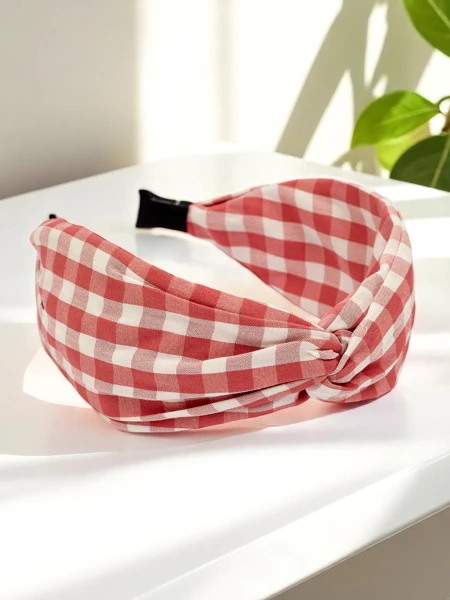 Royalfashion Ободок в клетку Claras