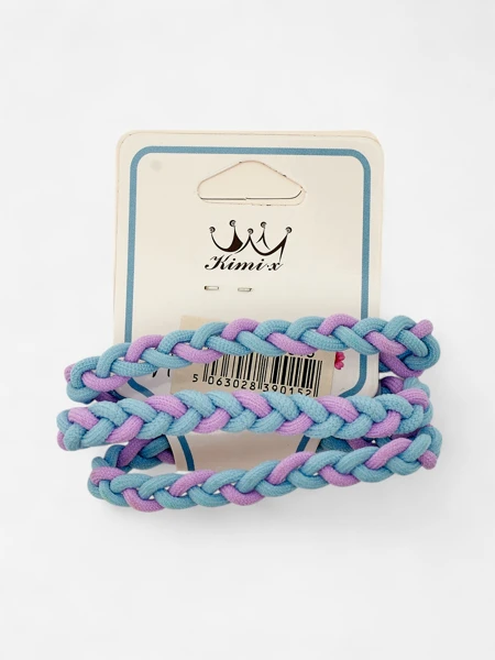 Royalfashion Набор из трех плетёных разноцветных резинок для волос 3 шт.