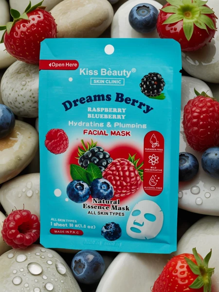 Тканинна маска для обличчя Лісові Ягоди - зволожує та живить шкіру