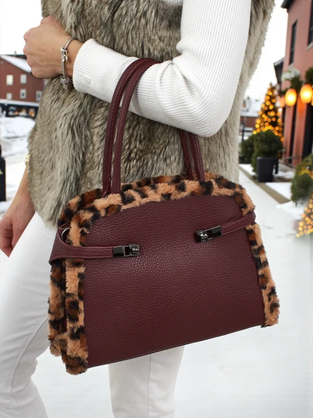 Маленькая женская сумочка из экокожи с леопардовым принтом Panthory