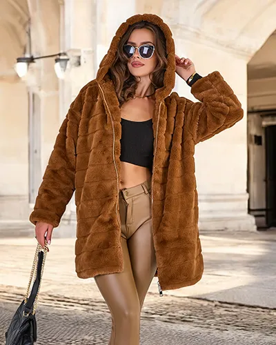 Женское меховое пальто Royalfashion