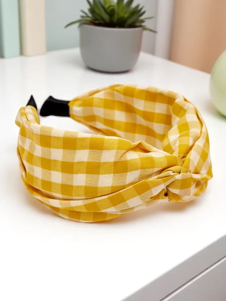 Royalfashion Клетчаста пов'язка для волосся Clara