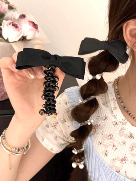 Royalfashion Резинка-спираль для волос с бантом Spirabella