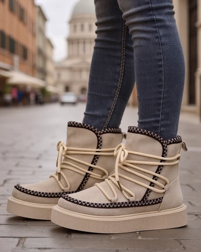 Royalfashion Жіночі зимові черевики зі шнурівкою Stozi