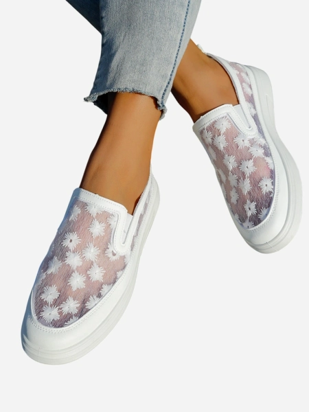 Женские сетчатые мокасины с цветами Royalfashion Emzos