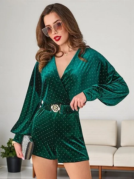 Royalfashion Жіночий комбинезон з стразами