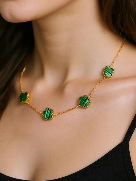 Намисто Aurelia Clavis з перламутром у золотій оправі