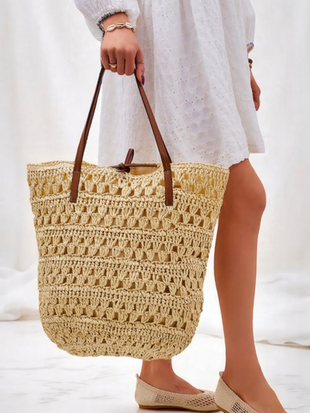 Royalfashion Велика жіноча сумка з соломи Natural Classic