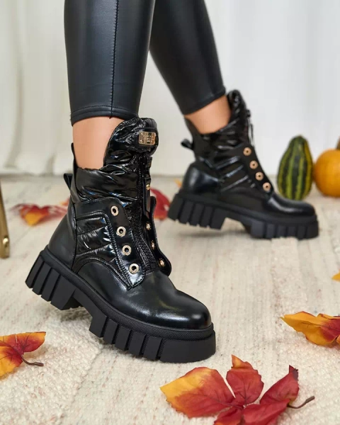 Royalfashion Женские сапоги черного цвета Selilka