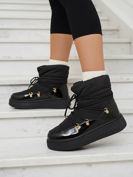 Royalfashion Женские сапоги-скороходы черного цвета Dabenda