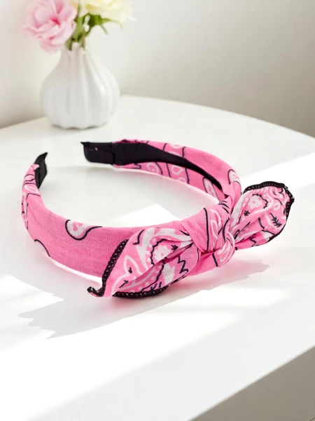 Royalfashion Ободок с бантом и узором Mila