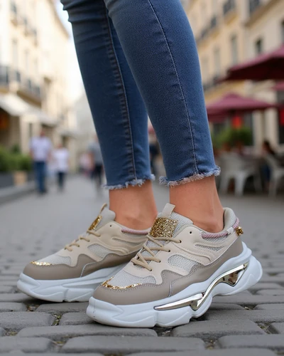 Женские кроссовки Royalfashion с толстой подошвой Lesalli