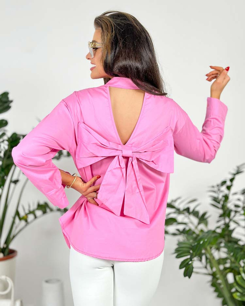 Royalfashion Женская рубашка с бантом