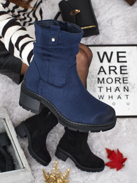 Високі жіночі ботильйони еко замшеві Carmine