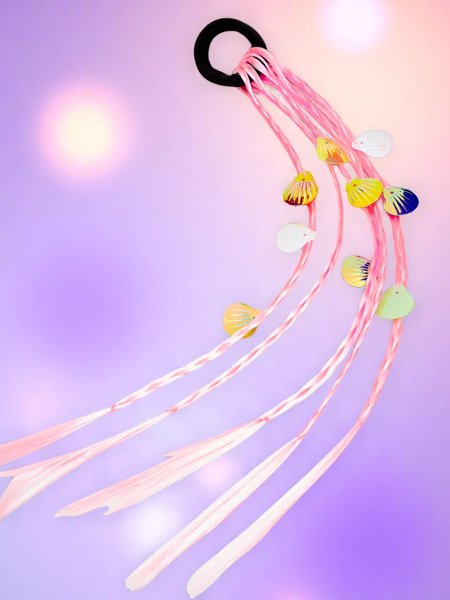 Royalfashion Косички-накладки с ракушками на резинке