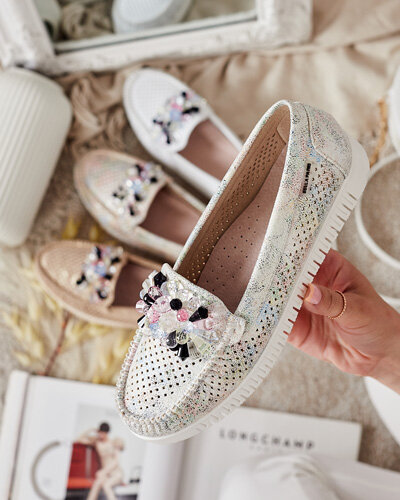 Royalfashion Женские ажурные мокасины из бисера Nasfali