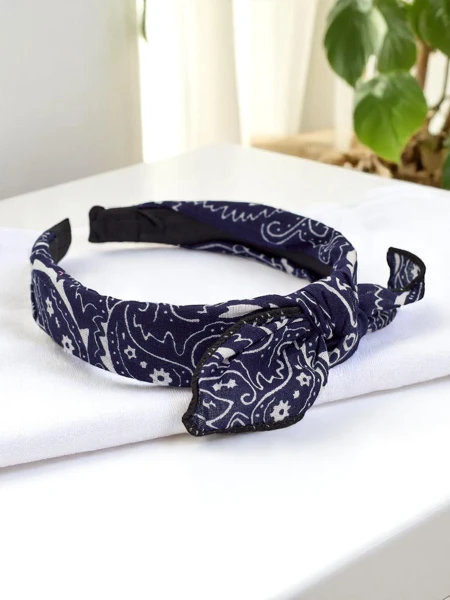 Royalfashion Ободок с бантом и узором Mila