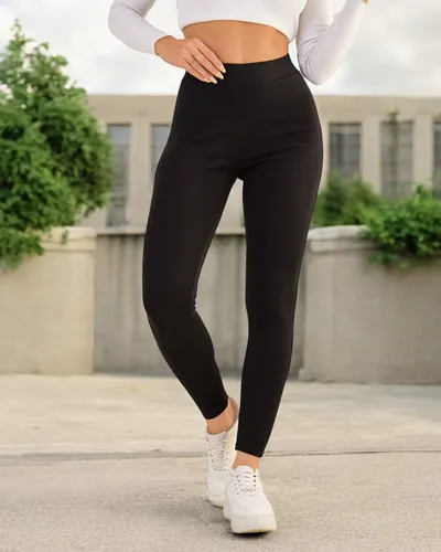 Royalfashion Хлопковые женские леггинсы с цирконами