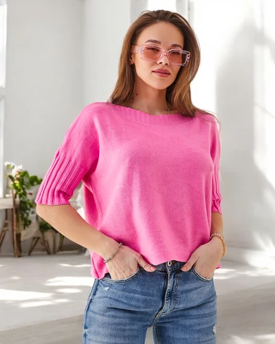 Женский вискозный свитер Royalfashion с короткими рукавами