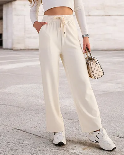 Royalfashion Женские широкие ребристые брюки