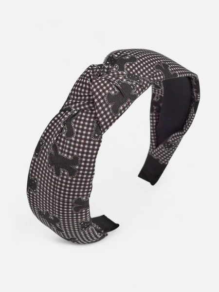 Royalfashion Пов'язка на волосся з плетінням у клітинку та ведмедики