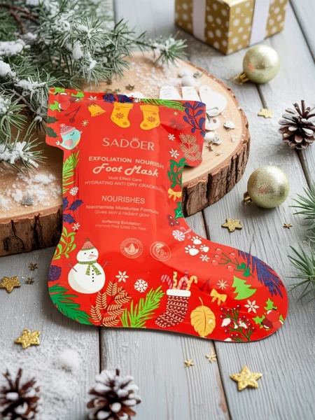 Праздничная маска для ног - носки с ниацинамидом - увлажняющая