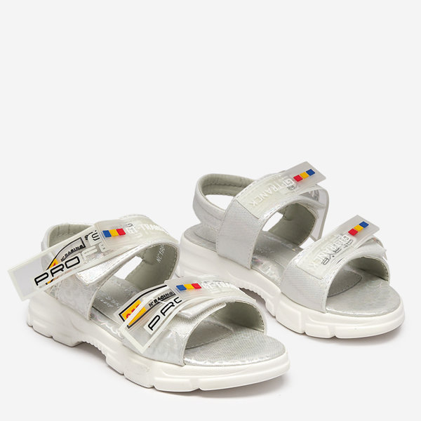 Білі дитячі босоніжки на липучках Keris - Footwear