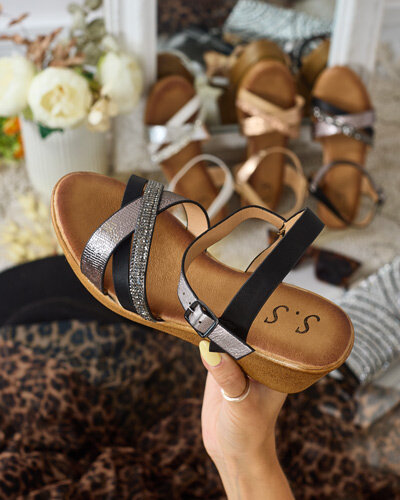 Royalfashion Жіночі босоніжки з цирконами Bozi